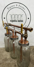 Load image into Gallery viewer, Tandem Tri 1/2” Mason Jar Thumper for Wide Mouth Half Gallon Mason Jar W Bypass
