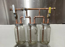 Load image into Gallery viewer, Tandem Tri 1/2” Mason Jar Thumper for Wide Mouth Half Gallon Mason Jar W Bypass