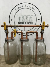 Load image into Gallery viewer, Tandem Tri 1/2” Mason Jar Thumper for Wide Mouth Half Gallon Mason Jar W Bypass