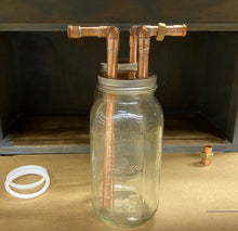 Load image into Gallery viewer, Double 1/2” Mason Jar Thumper for Wide Mouth Half Gallon Mason Jars