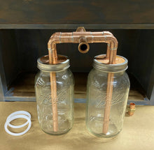 Load image into Gallery viewer, Double 1/2” Mason Jar Thumper for Wide Mouth Half Gallon Mason Jars