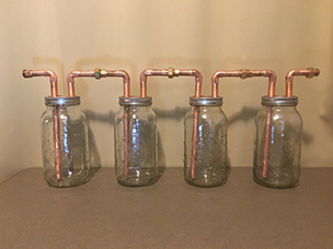 Moonshine 1/2” Mason Jar Thumper For Wide Mouth Quart Mason Jar Jar Included 