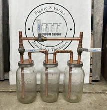Load image into Gallery viewer, Tandem Tri 1/2” Mason Jar Thumper for Wide Mouth Half Gallon Mason Jar W/ Bypass
