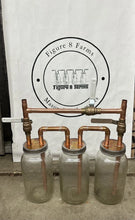 Load image into Gallery viewer, Tandem Tri 1/2” Mason Jar Thumper for Wide Mouth Half Gallon Mason Jar W/ Bypass
