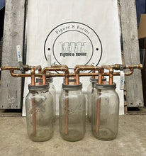 Load image into Gallery viewer, 6-1/2” Mason Jar Thumper for half gallon mason jars W/ Bypass 3 gallon thumper
