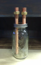 Load image into Gallery viewer, 3/4” Mason Jar Thumper For Wide Mouth Half Gallon Mason Jar, With Unions
