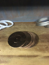 Load image into Gallery viewer, 4-Copper Wide Mouth Mason Jar Thumper Lids, Rings And Seals, DIY
