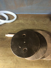 Load image into Gallery viewer, Copper Wide Mouth Mason Jar Thumpers Lid, Seal &amp; SS Ring With 3/8”Diameter Holes For 3/8" Tube, DIY
