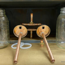 Load image into Gallery viewer, Double 1/2” Mason Jar Thumper for Wide Mouth Half Gallon Mason Jars
